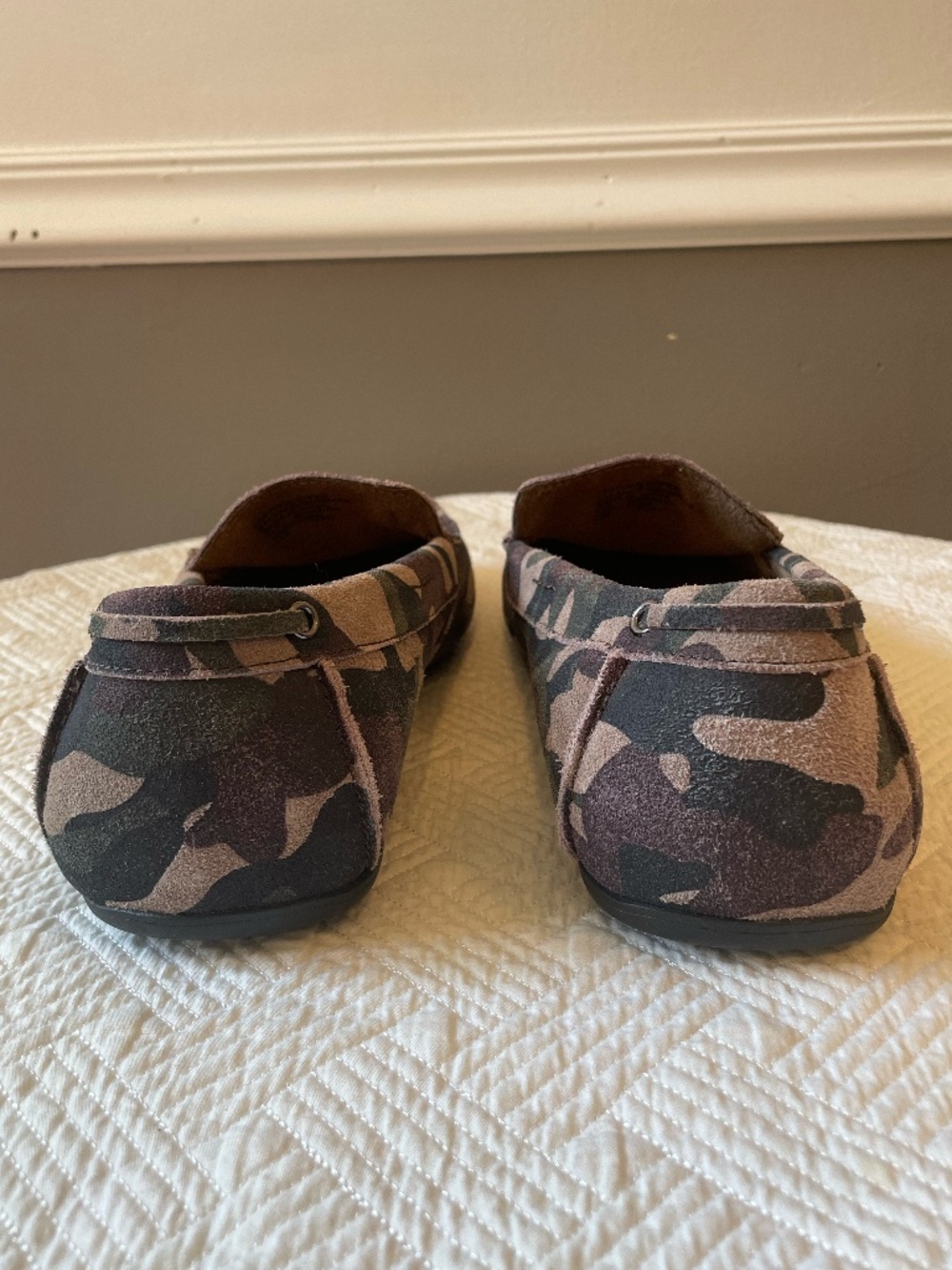 Alfani mens Bromley suede camo driving loafer shoes size 12M - Picture 3 of 13